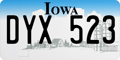 IA license plate DYX523