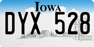 IA license plate DYX528