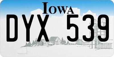 IA license plate DYX539