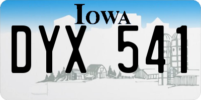 IA license plate DYX541