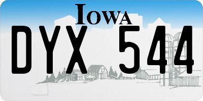 IA license plate DYX544