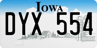 IA license plate DYX554