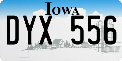 IA license plate DYX556