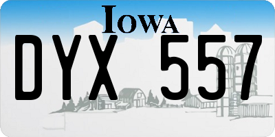IA license plate DYX557
