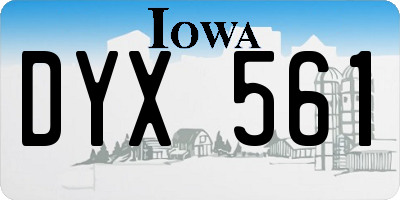 IA license plate DYX561
