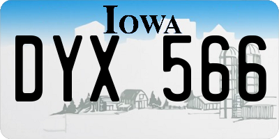 IA license plate DYX566