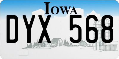 IA license plate DYX568