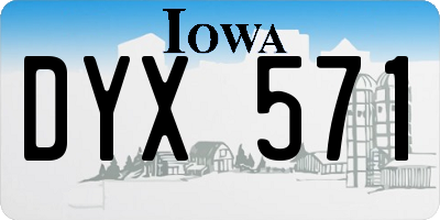 IA license plate DYX571