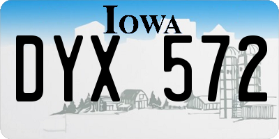 IA license plate DYX572