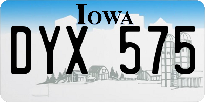 IA license plate DYX575