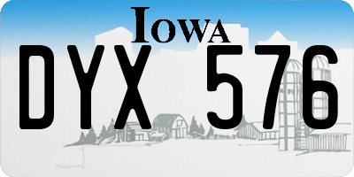 IA license plate DYX576