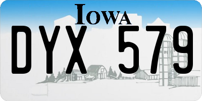 IA license plate DYX579