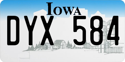 IA license plate DYX584