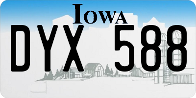 IA license plate DYX588