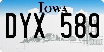 IA license plate DYX589