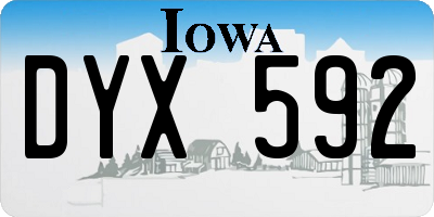 IA license plate DYX592