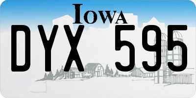IA license plate DYX595