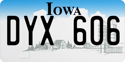 IA license plate DYX606