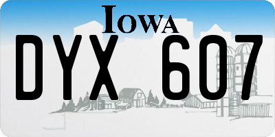 IA license plate DYX607