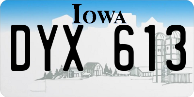 IA license plate DYX613