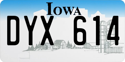 IA license plate DYX614