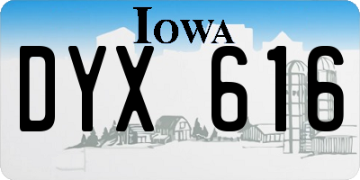 IA license plate DYX616