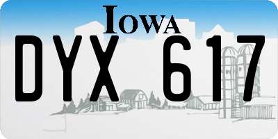 IA license plate DYX617