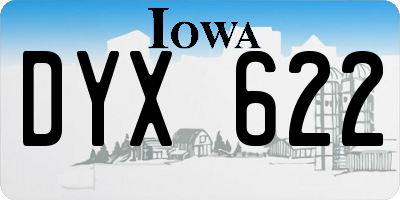IA license plate DYX622