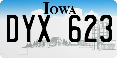 IA license plate DYX623