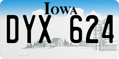IA license plate DYX624