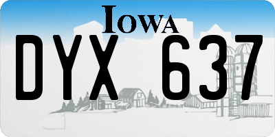 IA license plate DYX637