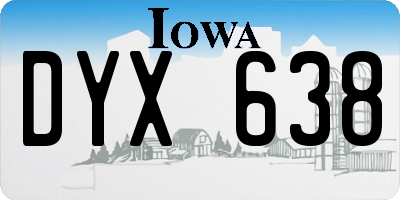 IA license plate DYX638
