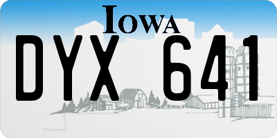 IA license plate DYX641