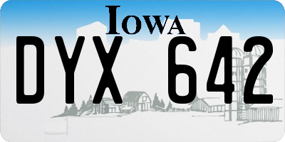 IA license plate DYX642