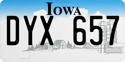 IA license plate DYX657
