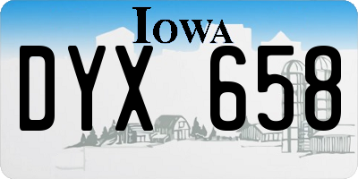 IA license plate DYX658