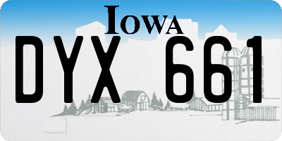 IA license plate DYX661
