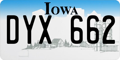 IA license plate DYX662