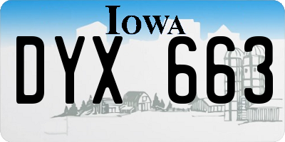 IA license plate DYX663