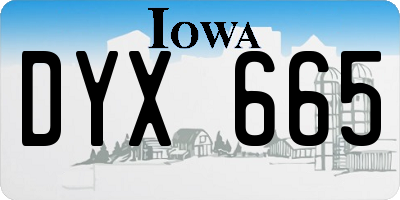 IA license plate DYX665