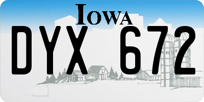 IA license plate DYX672