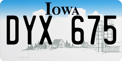 IA license plate DYX675
