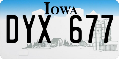 IA license plate DYX677