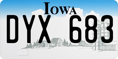 IA license plate DYX683