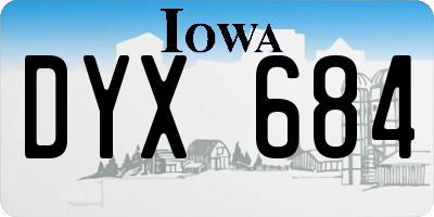 IA license plate DYX684
