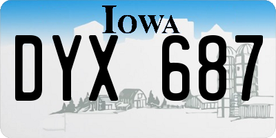 IA license plate DYX687