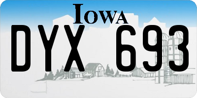 IA license plate DYX693