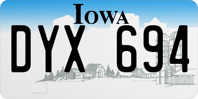 IA license plate DYX694