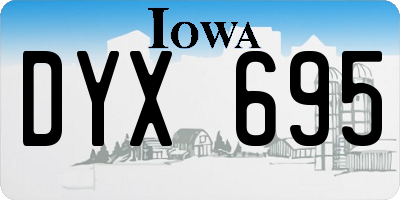 IA license plate DYX695