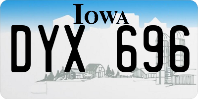 IA license plate DYX696